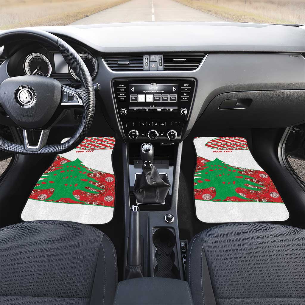 Personalised Lebanon Independence Day Car Mats Lebanese Map With Cedrus - Wonder Print Shop