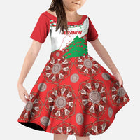 Personalised Lebanon Independence Day Family Matching Off Shoulder Maxi Dress and Hawaiian Shirt Lebanese Map With Cedrus - Wonder Print Shop