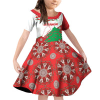 Personalised Lebanon Independence Day Family Matching Off Shoulder Short Dress and Hawaiian Shirt Lebanese Map With Cedrus - Wonder Print Shop