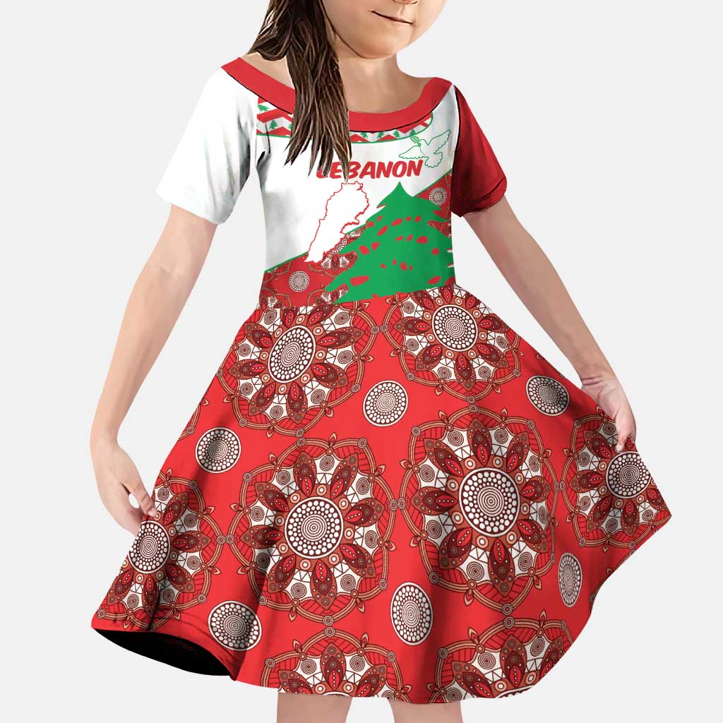 Personalised Lebanon Independence Day Family Matching Puletasi and Hawaiian Shirt Lebanese Map With Cedrus - Wonder Print Shop