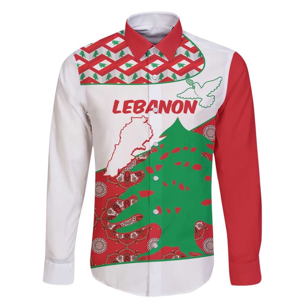 Personalised Lebanon Independence Day Family Matching Short Sleeve Bodycon Dress and Hawaiian Shirt Lebanese Map With Cedrus - Wonder Print Shop