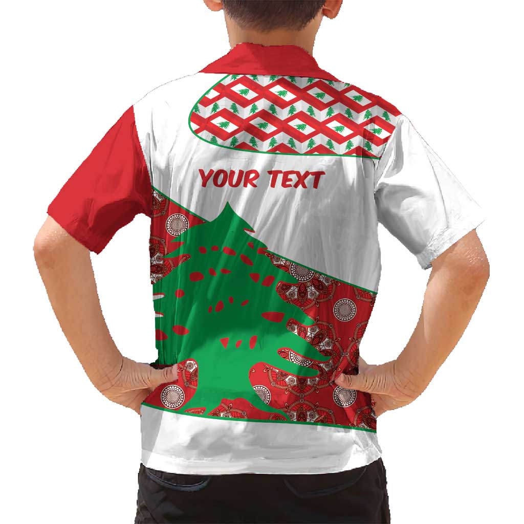 Personalised Lebanon Independence Day Family Matching Tank Maxi Dress and Hawaiian Shirt Lebanese Map With Cedrus - Wonder Print Shop