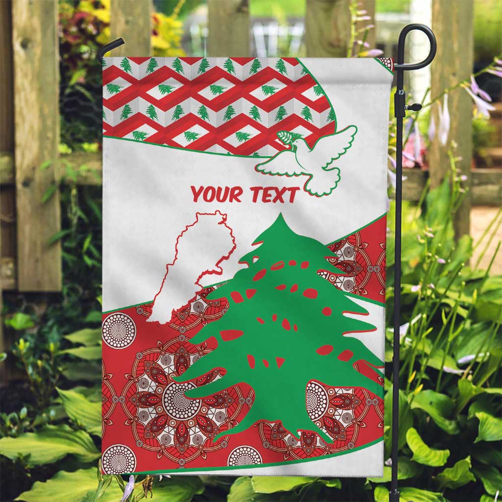 Personalised Lebanon Independence Day Garden Flag Lebanese Map With Cedrus - Wonder Print Shop
