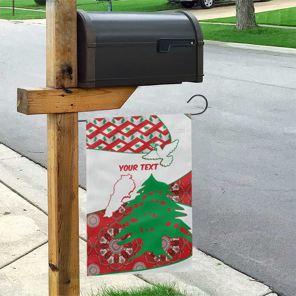 Personalised Lebanon Independence Day Garden Flag Lebanese Map With Cedrus - Wonder Print Shop