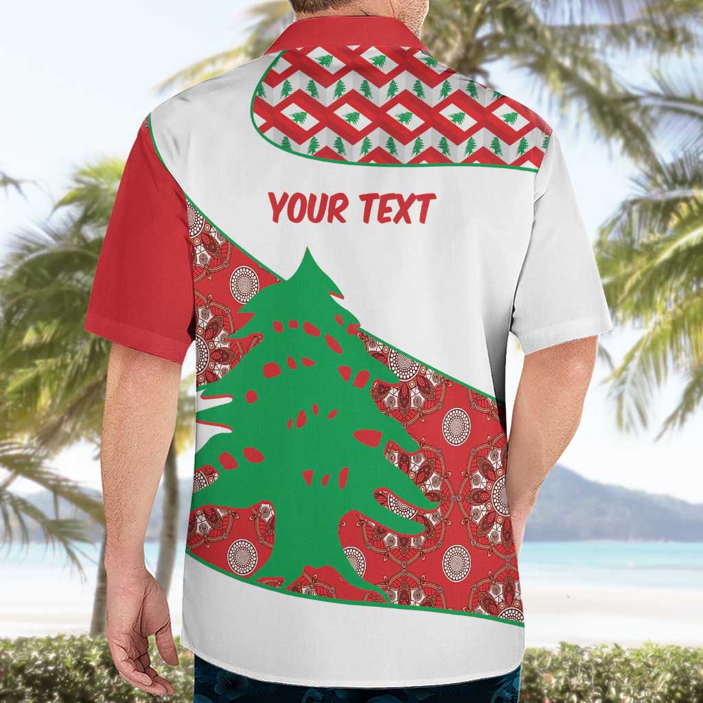 Personalised Lebanon Independence Day Hawaiian Shirt Lebanese Map With Cedrus - Wonder Print Shop