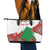Personalised Lebanon Independence Day Leather Tote Bag Lebanese Map With Cedrus - Wonder Print Shop