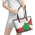 Personalised Lebanon Independence Day Leather Tote Bag Lebanese Map With Cedrus - Wonder Print Shop