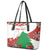 Personalised Lebanon Independence Day Leather Tote Bag Lebanese Map With Cedrus - Wonder Print Shop