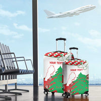 Personalised Lebanon Independence Day Luggage Cover Lebanese Map With Cedrus - Wonder Print Shop
