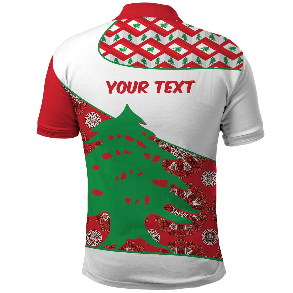 Personalised Lebanon Independence Day Polo Shirt Lebanese Map With Cedrus - Wonder Print Shop