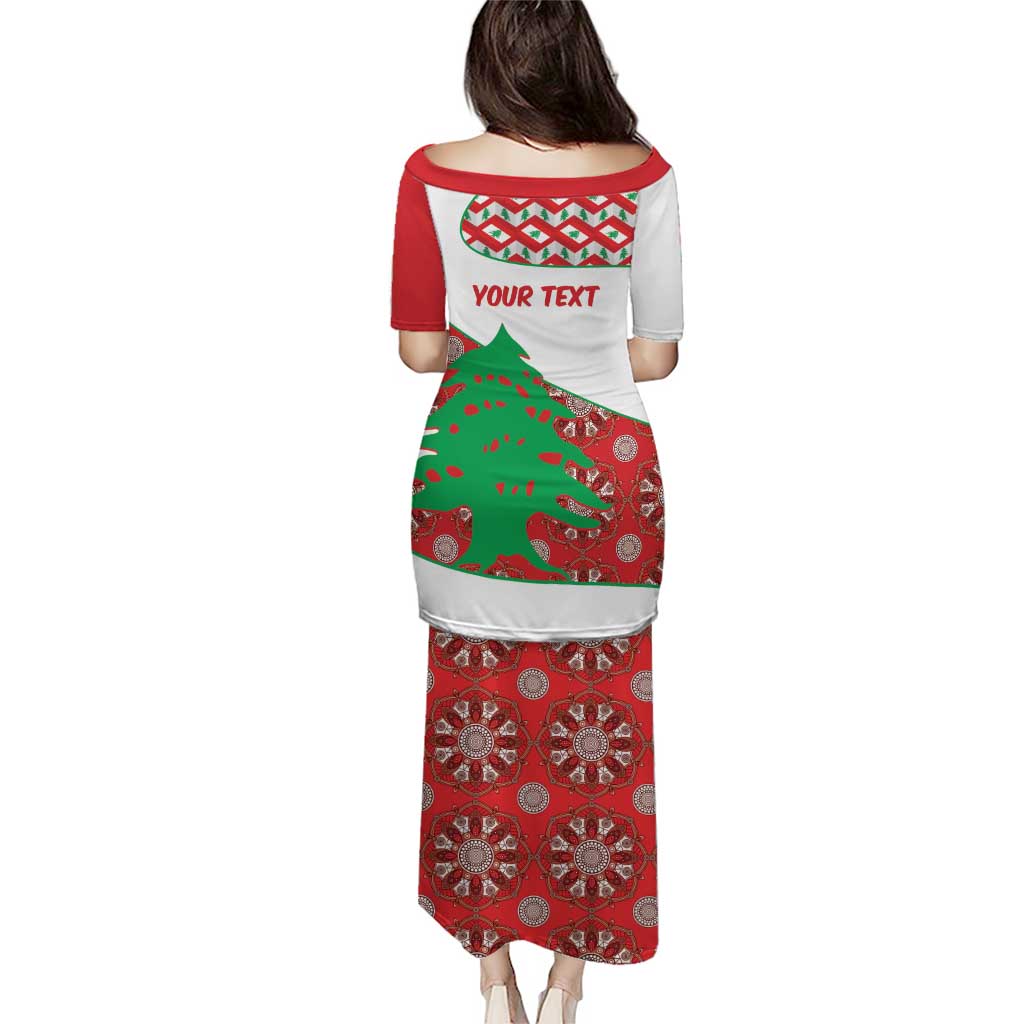 Personalised Lebanon Independence Day Puletasi Lebanese Map With Cedrus - Wonder Print Shop