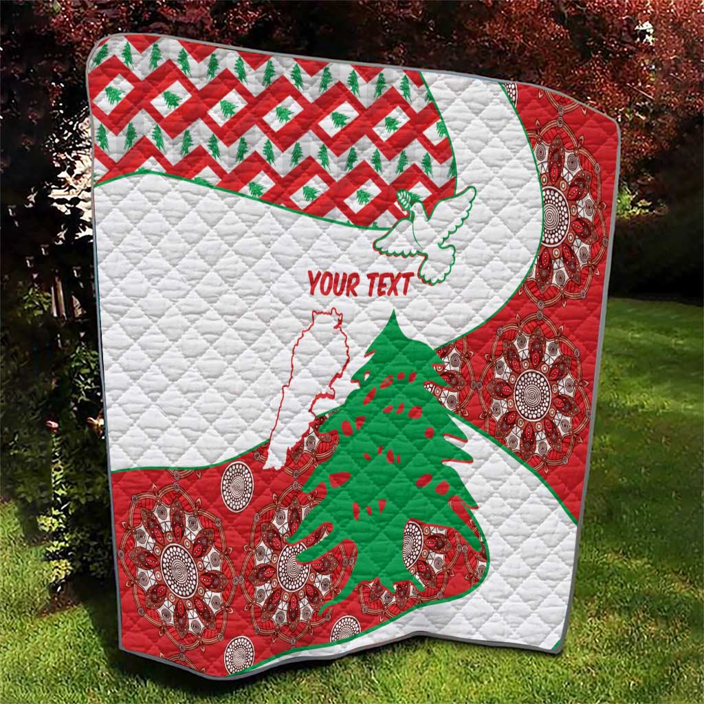 Personalised Lebanon Independence Day Quilt Lebanese Map With Cedrus - Wonder Print Shop
