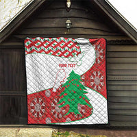 Personalised Lebanon Independence Day Quilt Lebanese Map With Cedrus - Wonder Print Shop