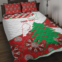 Personalised Lebanon Independence Day Quilt Bed Set Lebanese Map With Cedrus - Wonder Print Shop