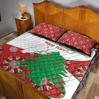 Personalised Lebanon Independence Day Quilt Bed Set Lebanese Map With Cedrus - Wonder Print Shop