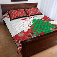 Personalised Lebanon Independence Day Quilt Bed Set Lebanese Map With Cedrus - Wonder Print Shop