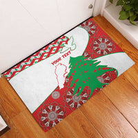 Personalised Lebanon Independence Day Rubber Doormat Lebanese Map With Cedrus - Wonder Print Shop
