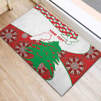 Personalised Lebanon Independence Day Rubber Doormat Lebanese Map With Cedrus - Wonder Print Shop