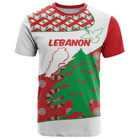 Personalised Lebanon Independence Day T Shirt Lebanese Map With Cedrus - Wonder Print Shop