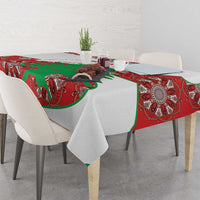 Personalised Lebanon Independence Day Tablecloth Lebanese Map With Cedrus - Wonder Print Shop