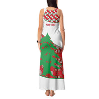 Personalised Lebanon Independence Day Tank Maxi Dress Lebanese Map With Cedrus - Wonder Print Shop