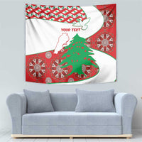Personalised Lebanon Independence Day Tapestry Lebanese Map With Cedrus - Wonder Print Shop