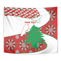 Personalised Lebanon Independence Day Tapestry Lebanese Map With Cedrus - Wonder Print Shop