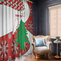 Personalised Lebanon Independence Day Window Curtain Lebanese Map With Cedrus - Wonder Print Shop