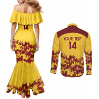 Custom West Indies Cricket Couples Matching Mermaid Dress and Long Sleeve Button Shirt Windies Newest Version