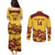 Custom West Indies Cricket Couples Matching Puletasi and Long Sleeve Button Shirt Windies Newest Version - Wonder Print Shop
