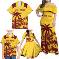 Custom West Indies Cricket Family Matching Off Shoulder Maxi Dress and Hawaiian Shirt Windies Newest Version - Wonder Print Shop