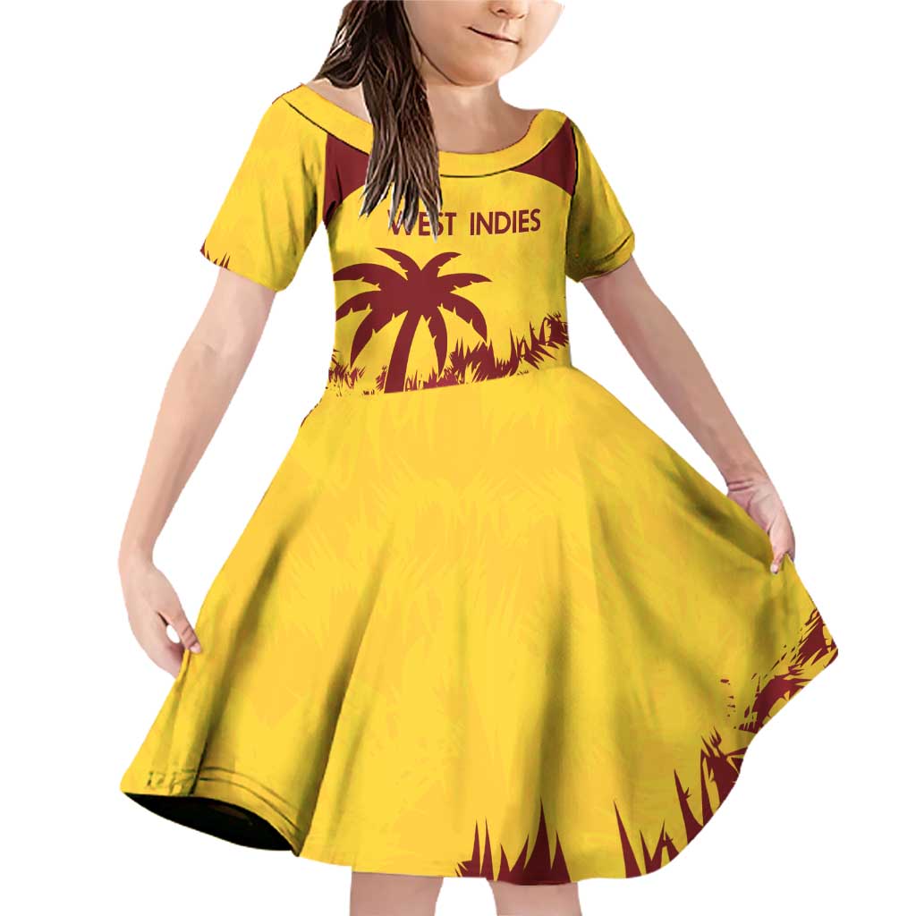 Custom West Indies Cricket Family Matching Off Shoulder Short Dress and Hawaiian Shirt Windies Newest Version - Wonder Print Shop