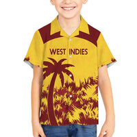 Custom West Indies Cricket Family Matching Off Shoulder Short Dress and Hawaiian Shirt Windies Newest Version - Wonder Print Shop