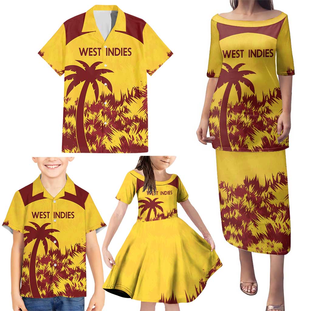 Custom West Indies Cricket Family Matching Puletasi and Hawaiian Shirt Windies Newest Version - Wonder Print Shop