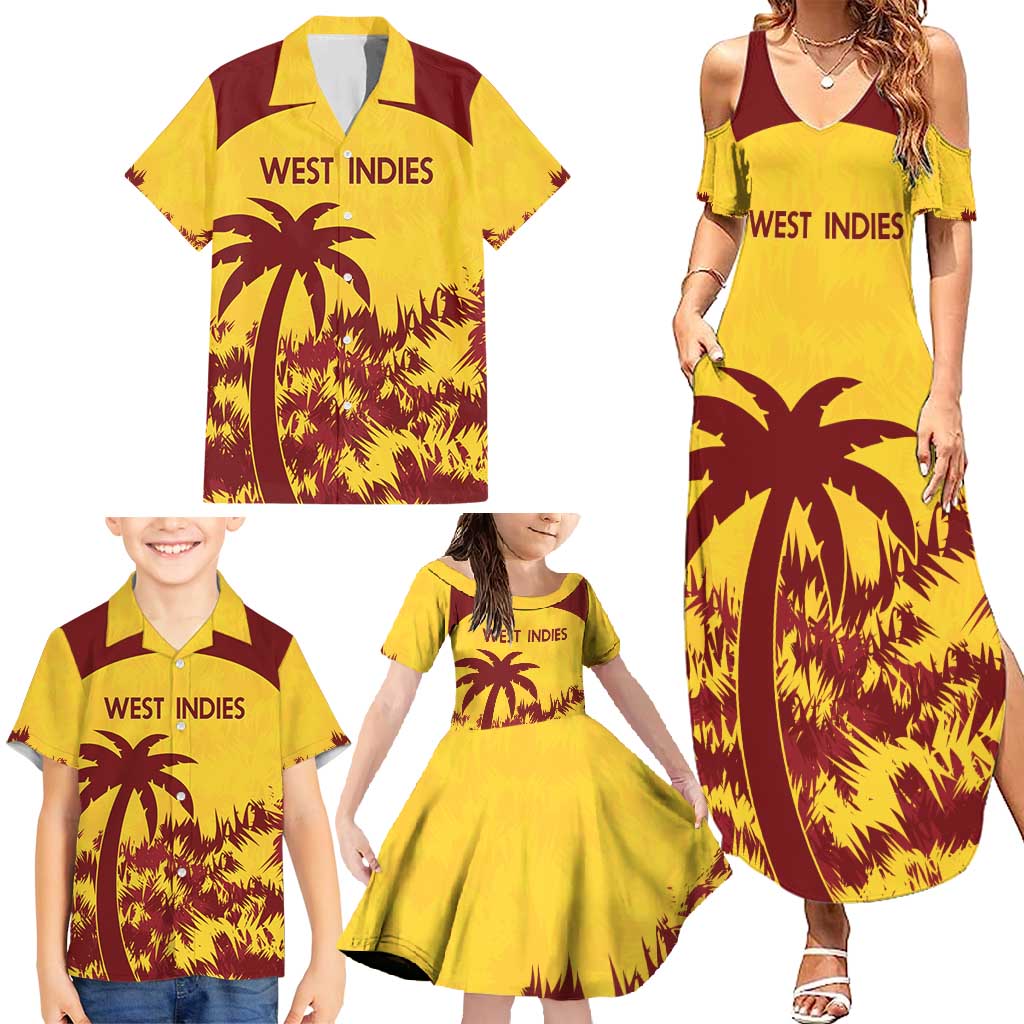 Custom West Indies Cricket Family Matching Summer Maxi Dress and Hawaiian Shirt Windies Newest Version - Wonder Print Shop