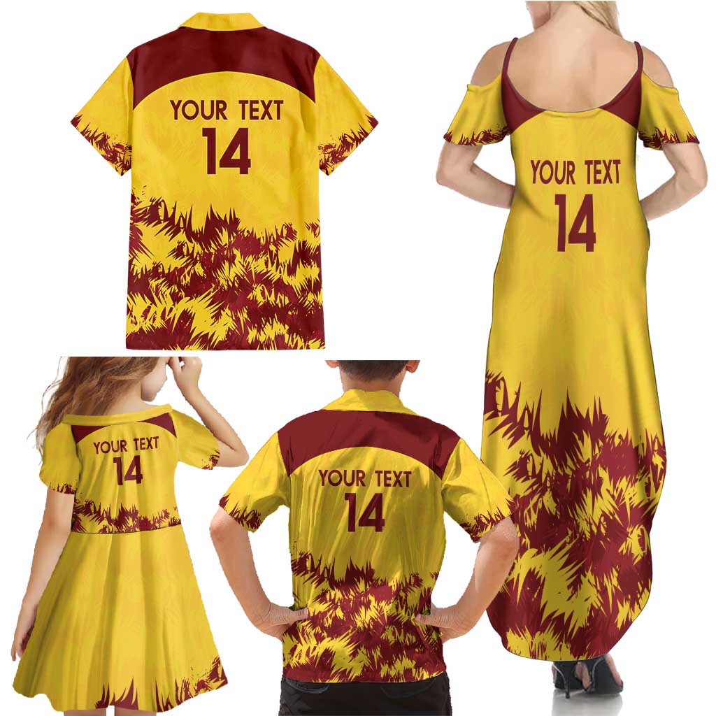 Custom West Indies Cricket Family Matching Summer Maxi Dress and Hawaiian Shirt Windies Newest Version - Wonder Print Shop