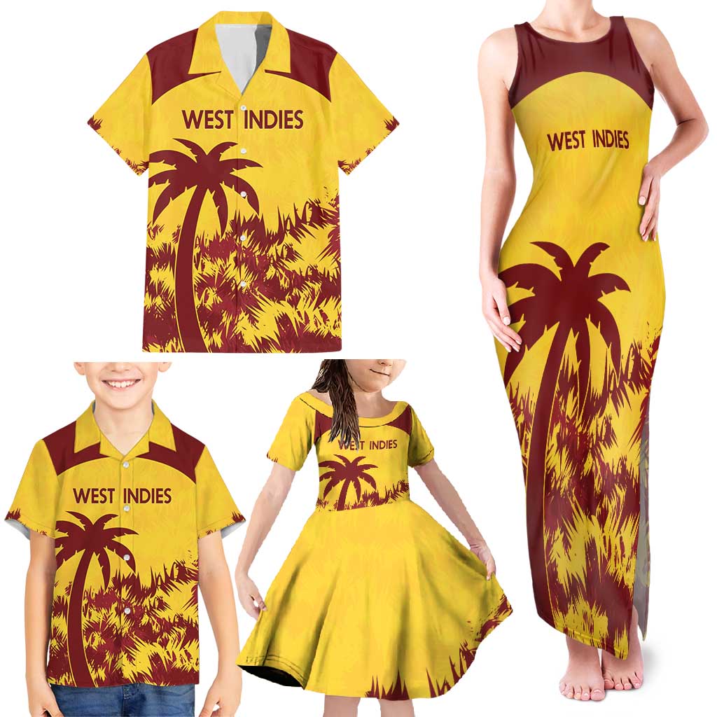 Custom West Indies Cricket Family Matching Tank Maxi Dress and Hawaiian Shirt Windies Newest Version - Wonder Print Shop