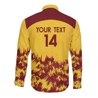 Custom West Indies Cricket Long Sleeve Button Shirt Windies Newest Version - Wonder Print Shop