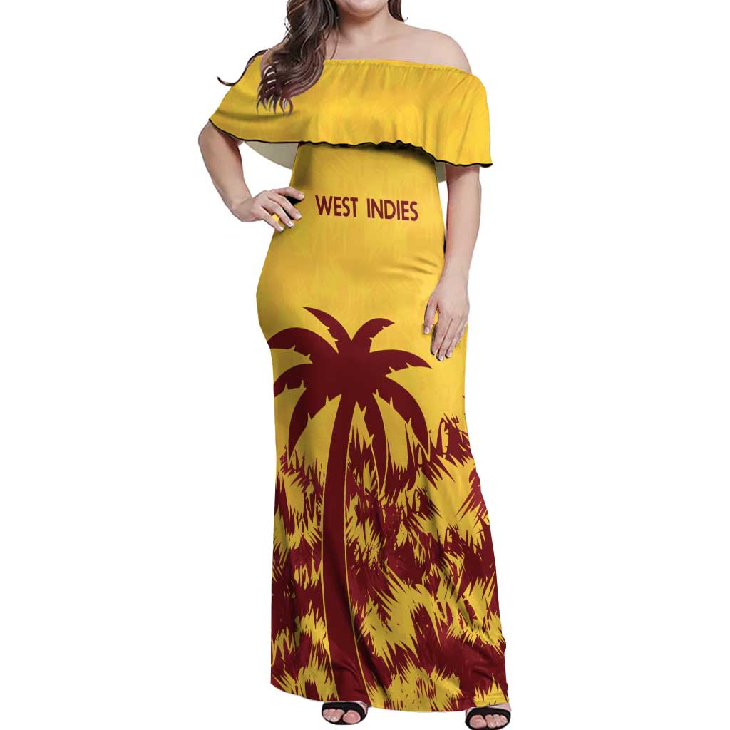 Custom West Indies Cricket Off Shoulder Maxi Dress Windies Newest Version - Wonder Print Shop