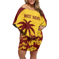 Custom West Indies Cricket Off Shoulder Short Dress Windies Newest Version - Wonder Print Shop