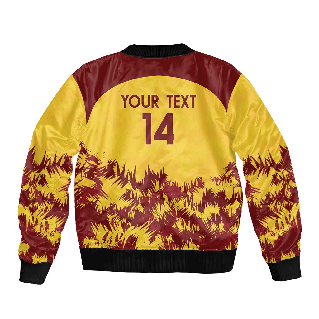 Custom West Indies Cricket Sleeve Zip Bomber Jacket Windies Newest Version - Wonder Print Shop