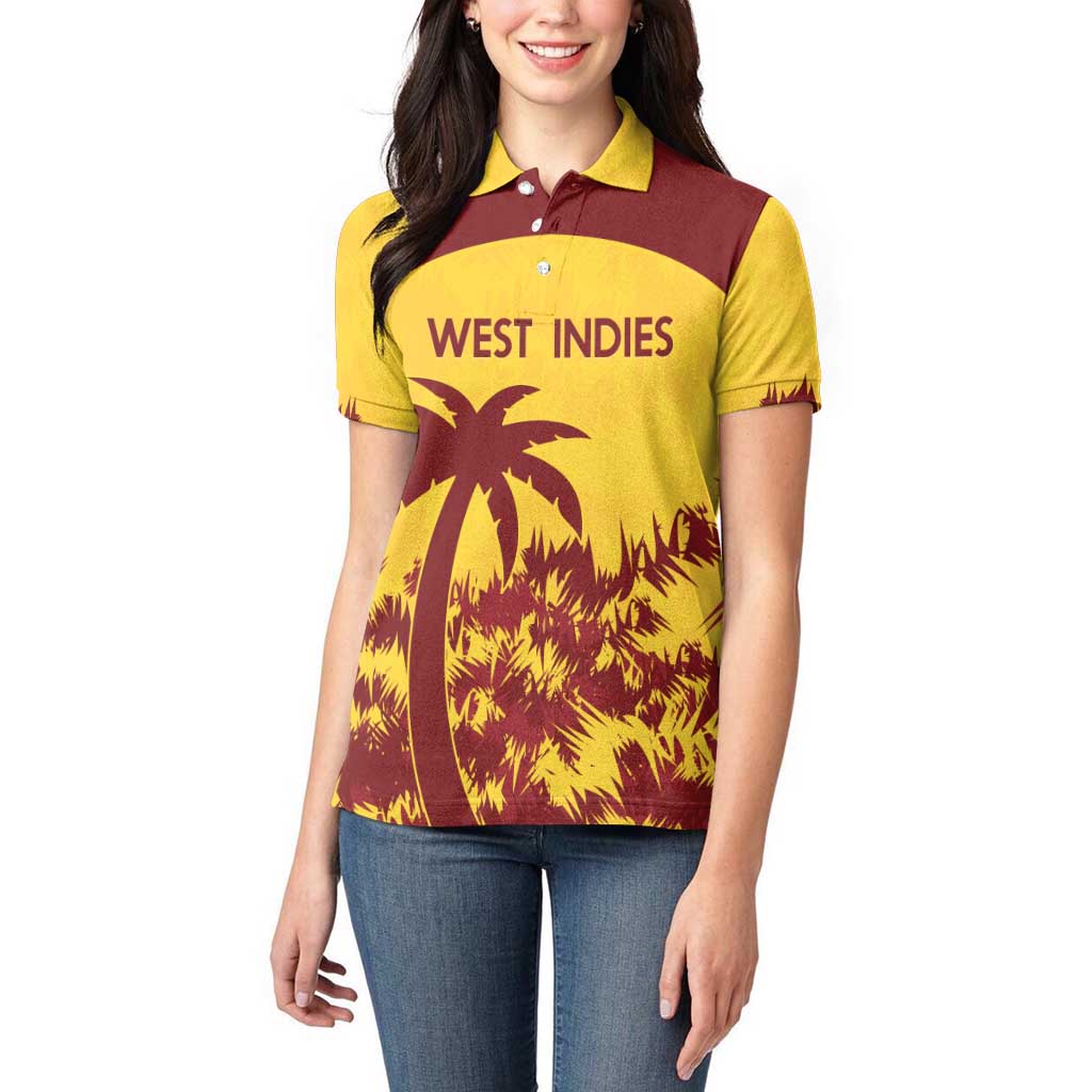 Custom West Indies Cricket Women Polo Shirt Windies Newest Version - Wonder Print Shop