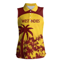 Custom West Indies Cricket Women Sleeveless Polo Shirt Windies Newest Version - Wonder Print Shop