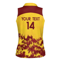 Custom West Indies Cricket Women Sleeveless Polo Shirt Windies Newest Version - Wonder Print Shop