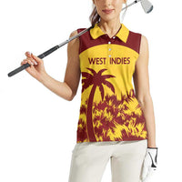 Custom West Indies Cricket Women Sleeveless Polo Shirt Windies Newest Version - Wonder Print Shop