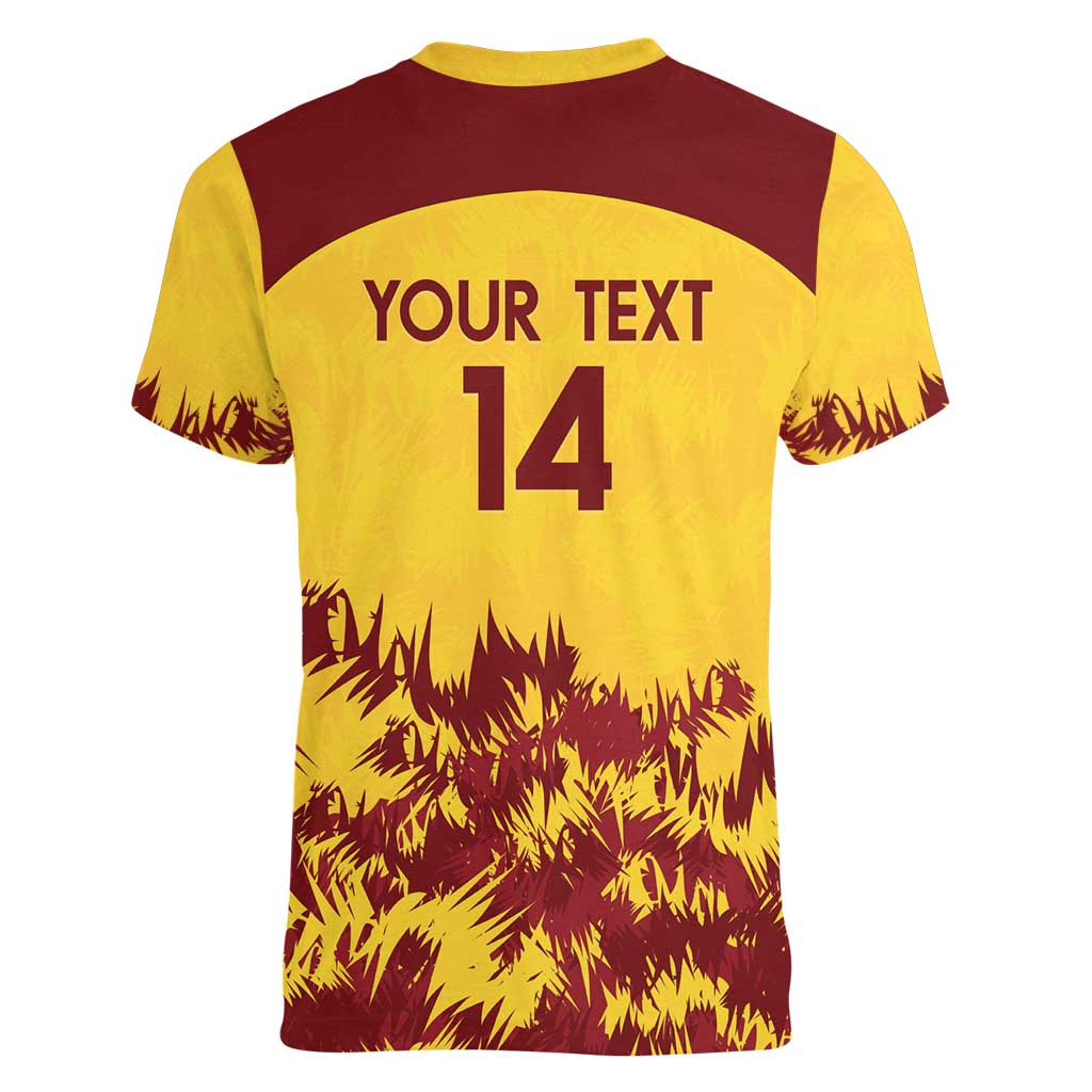 Custom West Indies Cricket Women V-Neck T-Shirt Windies Newest Version - Wonder Print Shop