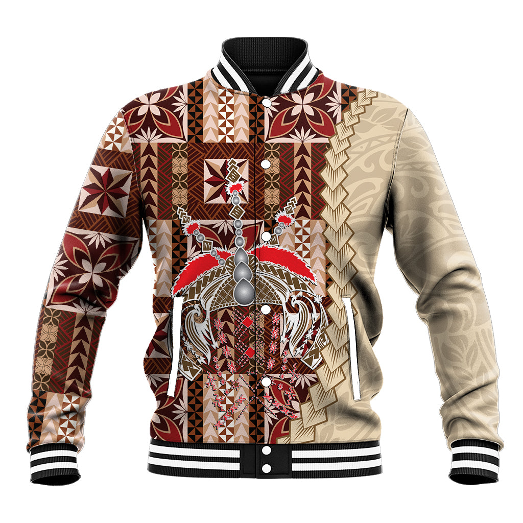 Samoa Tapau Baseball Jacket Samoan Siapo Pattern - Wonder Print Shop