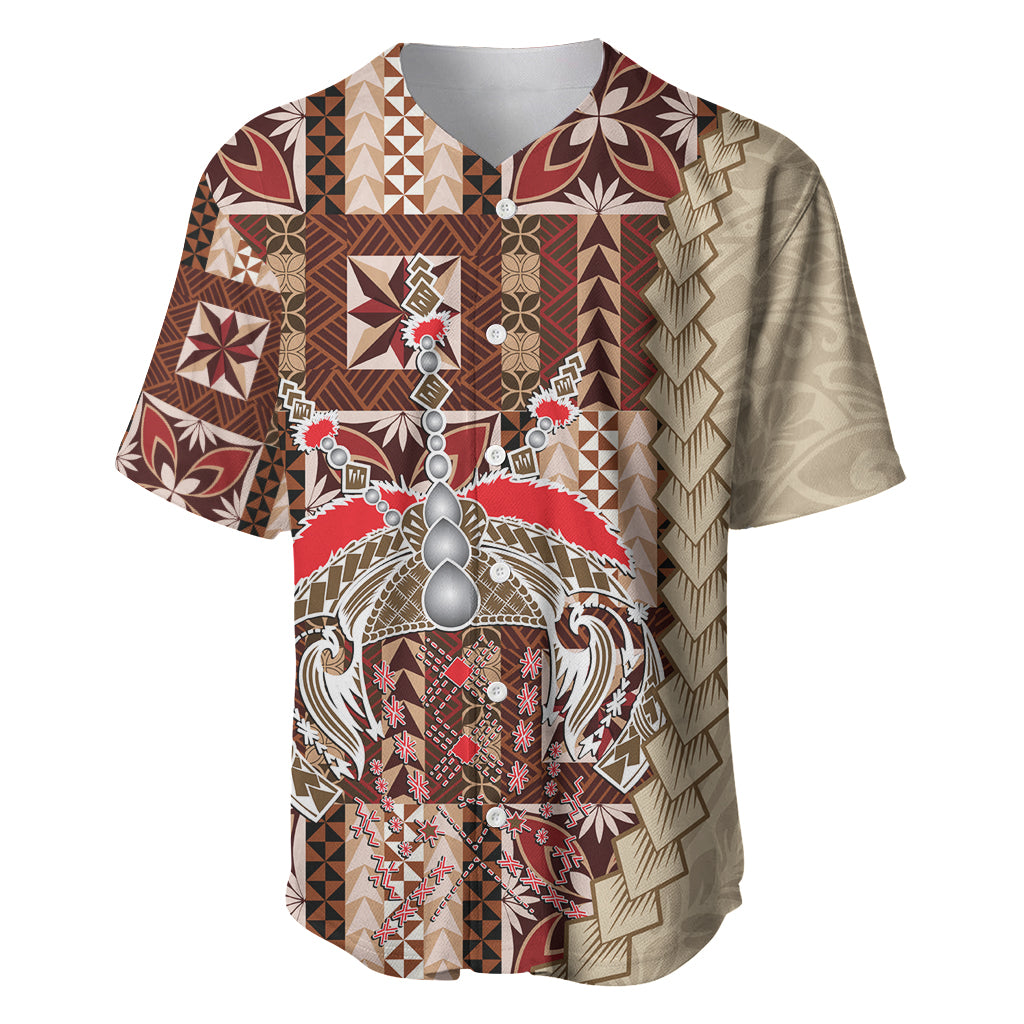 Samoa Tapau Baseball Jersey Samoan Siapo Pattern - Wonder Print Shop