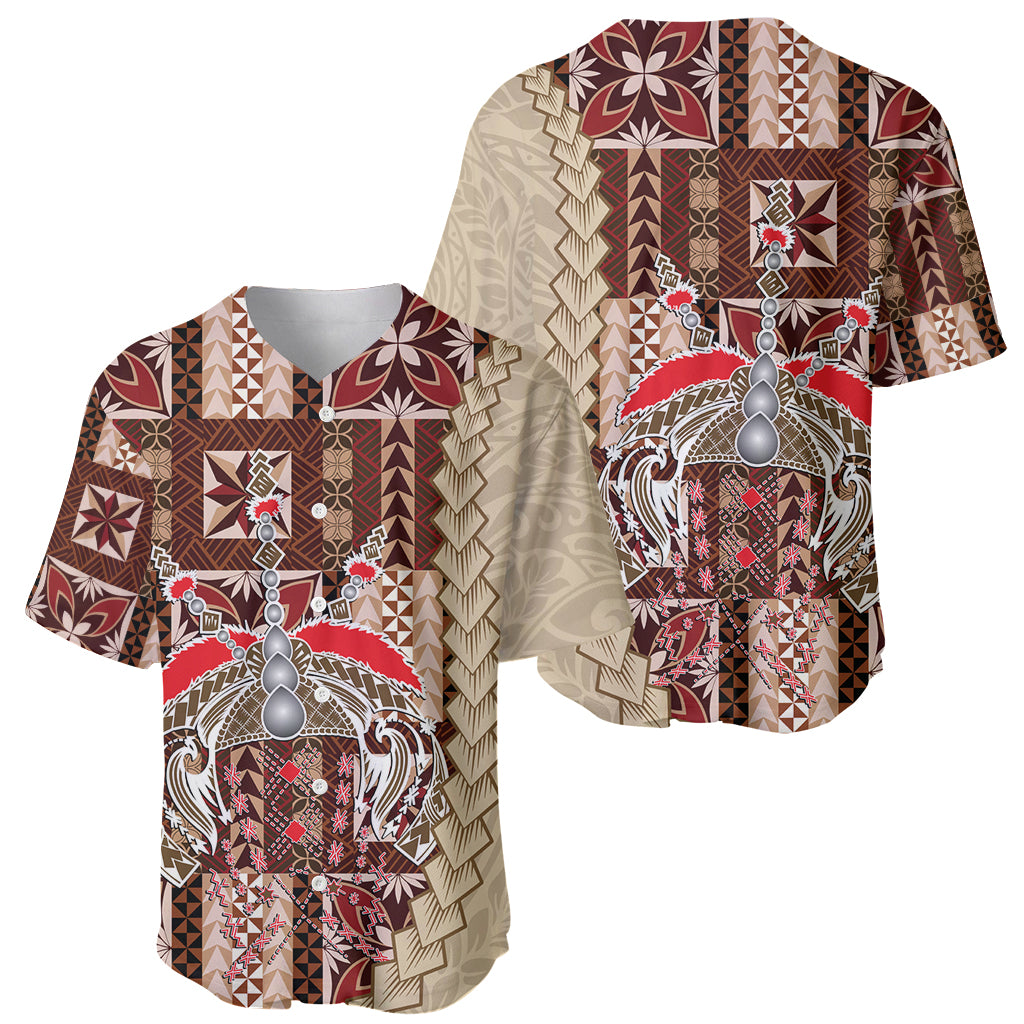 Samoa Tapau Baseball Jersey Samoan Siapo Pattern - Wonder Print Shop