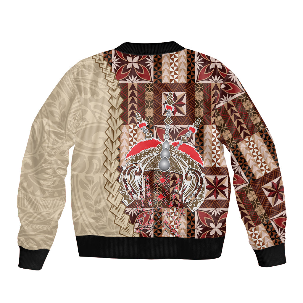 Samoa Tapau Bomber Jacket Samoan Siapo Pattern - Wonder Print Shop